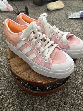 Adidas Nizza Platform Sneakers Acid Orange Pink